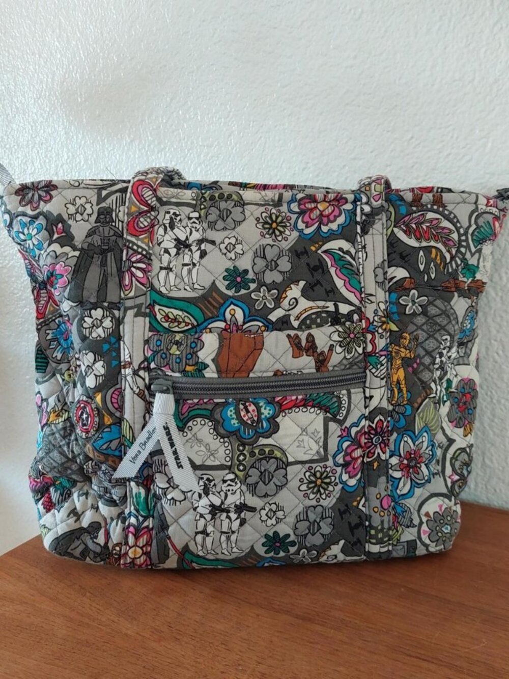Vera Bradley star wars far far away medallion multi-colored tote bag with floral